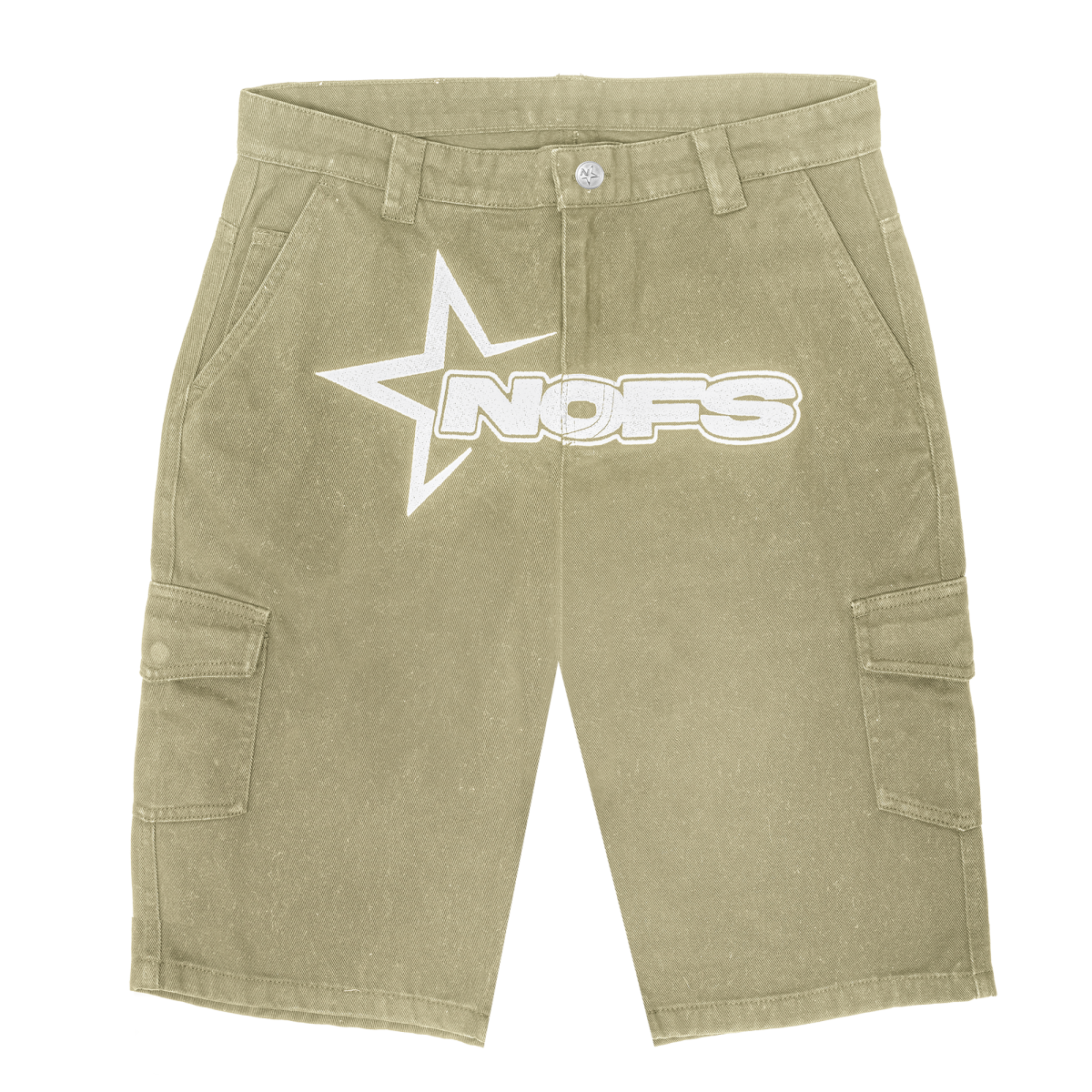 Beige Cargo-Shorts