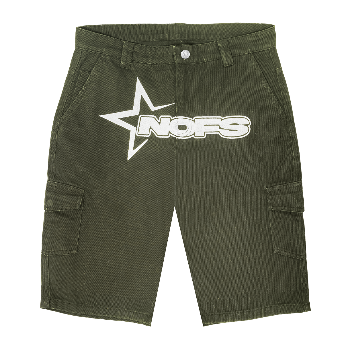 Grüne Khaki-Cargo-Shorts